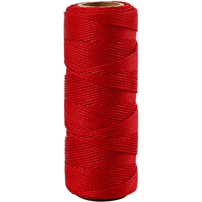 Filo di iuta, spess. 1 mm, rosso, 65 m/ 1 rot.