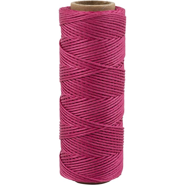 Filo di iuta, spess. 1 mm, rosa scuro, 65 m/ 1 rot.