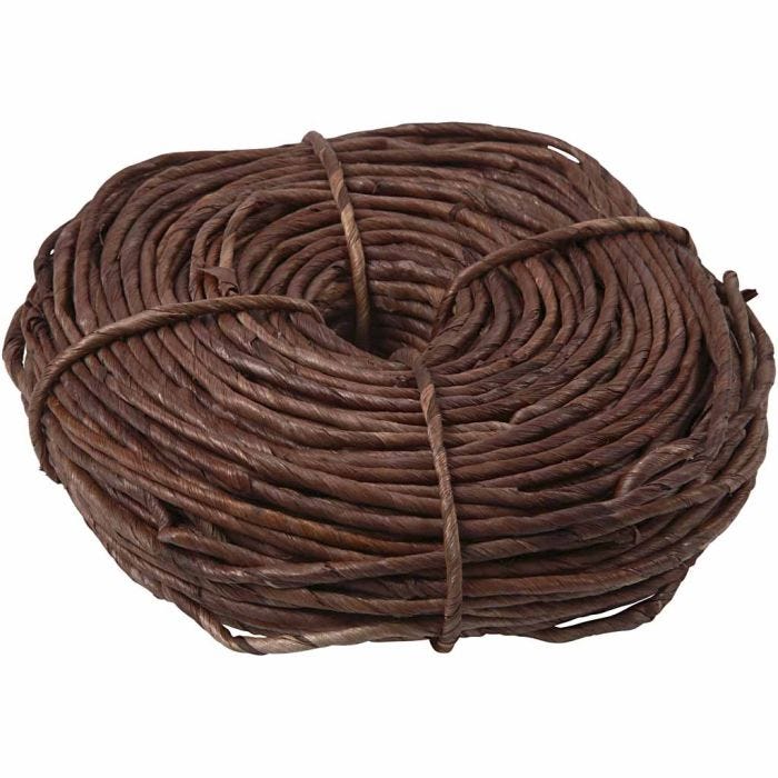 Corda di granturco, L: 3,5-4 mm, marrone, 300 g/ 1 pacch.