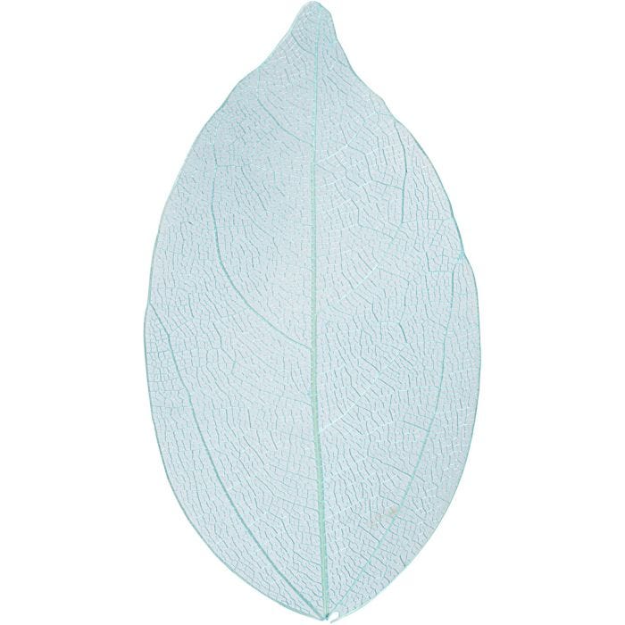 Foglie, L: 6-8 cm, azzurro, 20 pz/ 1 conf.