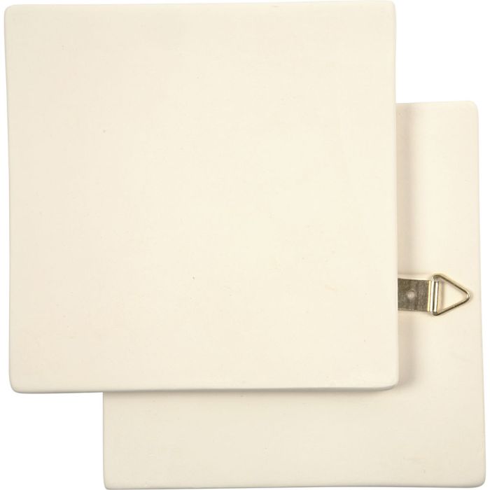 Piastrella da dipingere, misura 13x13 cm, spess. 7 mm, bianco, 1 pz