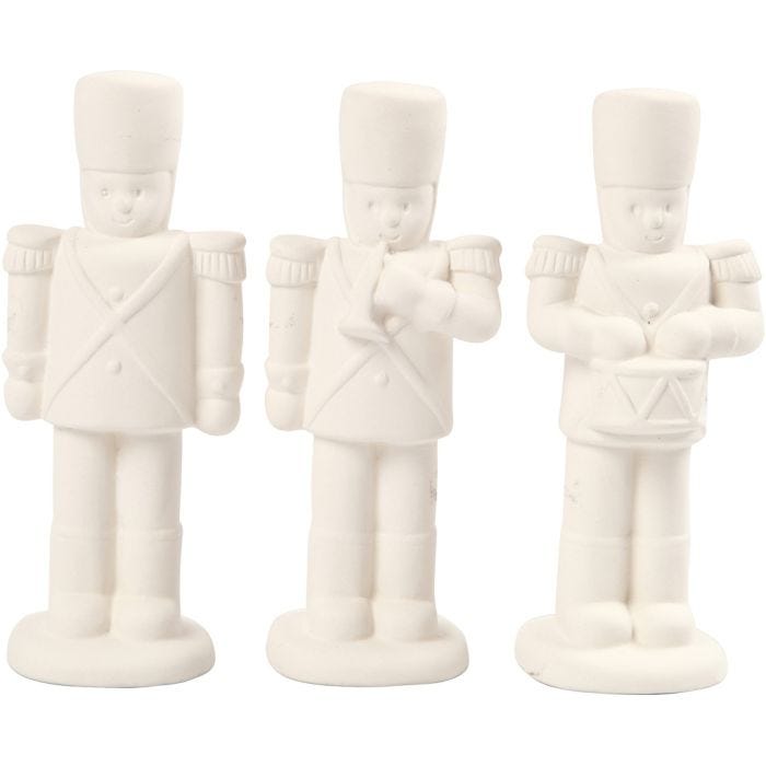 Schiaccianoci, H: 14 cm, bianco, 3 pz/ 1 conf.
