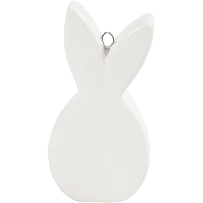 Coniglio, L: 7,2 cm, L: 3,6 cm, spess. 1,4 cm, bianco, 12 pz/ 1 conf.