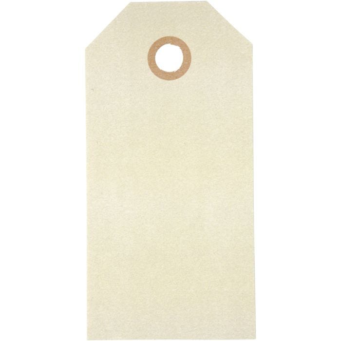 Cartellini Manila, misura 5x10 cm, 250 g, panna, 20 pz/ 1 conf.