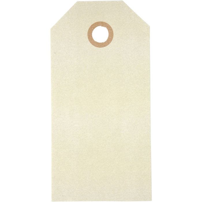 Cartellini Manila, misura 5x10 cm, 250 g, panna, 1000 pz/ 1 conf.