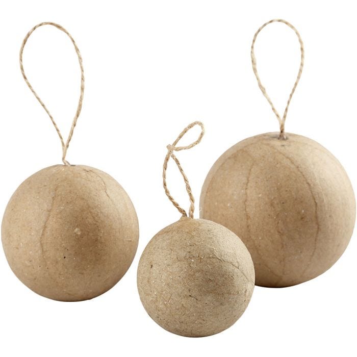 Decorazioni di Natale , diam 4+5+6 cm, 6 pz/ 1 conf.