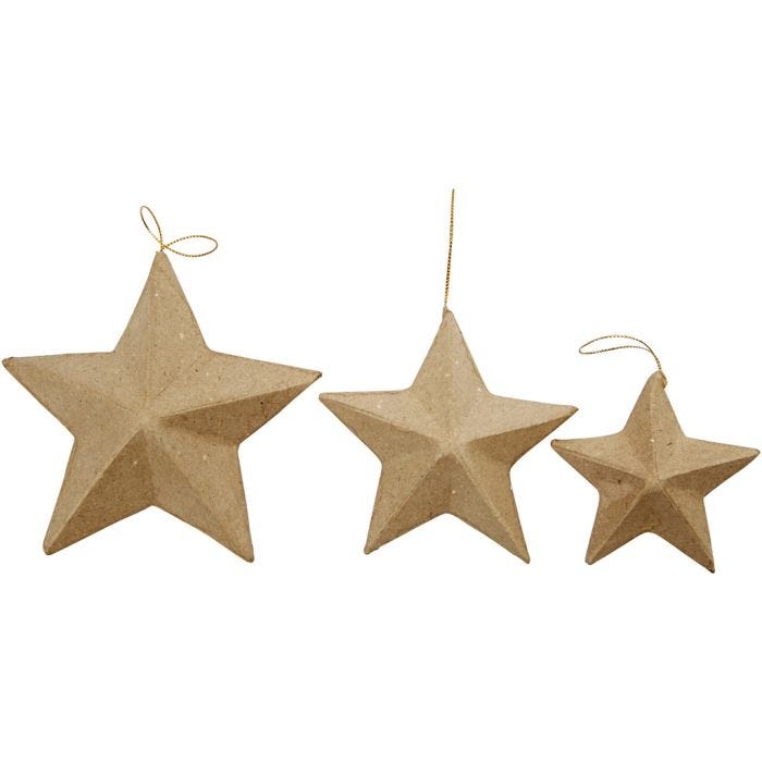 Stelle, diam 7,5+10+12,5 cm, 6 pz/ 1 conf.