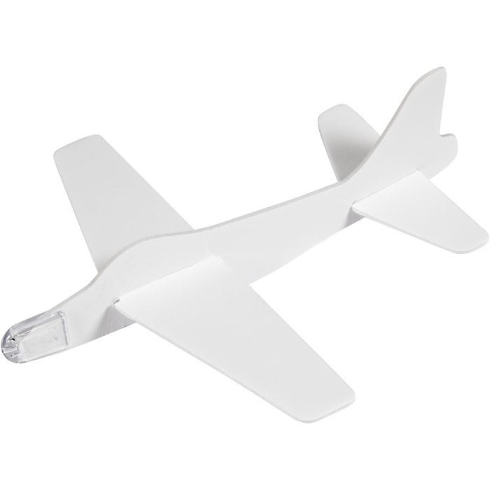 Aereoplani, L: 19 cm, L: 17,5 cm, bianco, 2 pz/ 1 conf.