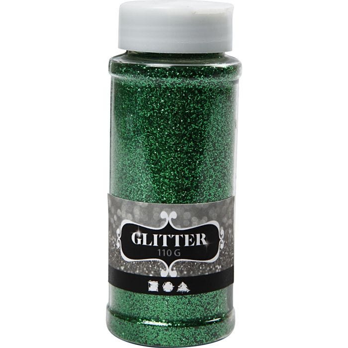 Glitter, verde, 110 g/ 1 vasch.