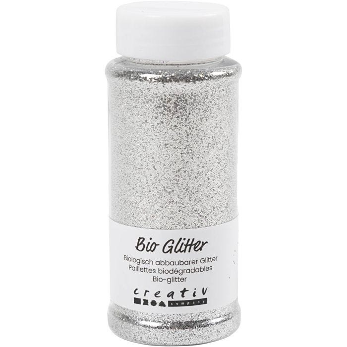 Brillantini bio, argento, 140 ml/ 1 vasch.