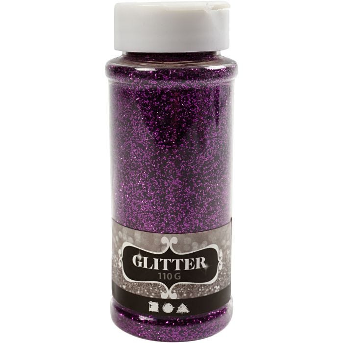 Glitter, viola, 110 g/ 1 vasch.