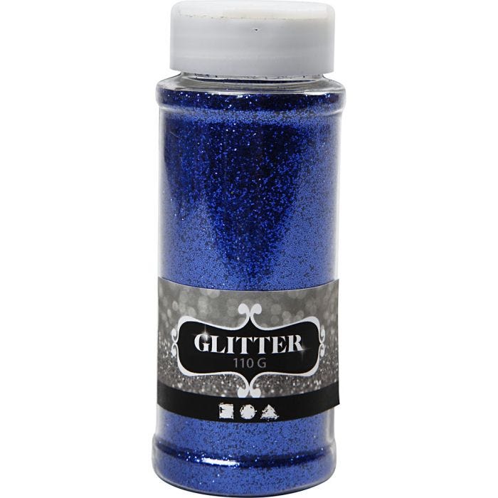 Glitter, blu, 110 g/ 1 vasch.