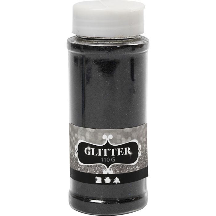Glitter, nero, 110 g/ 1 vasch.