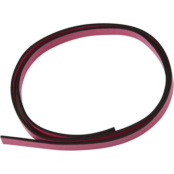Cintura di Finto Cuoio, L: 10 mm, spess. 3 mm, rosa, 1 m/ 1 conf.