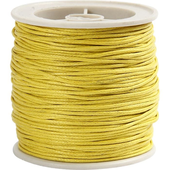 Laccio di cotone, spess. 1 mm, giallo, 40 m/ 1 rot.