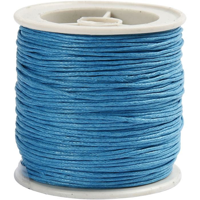 Laccio di cotone, spess. 1 mm, turchese, 40 m/ 1 rot.