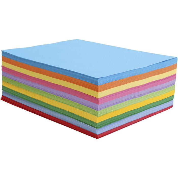 Carta Colorata, A4, 80 g, colori asst., 1000 fgl./ 1 conf.