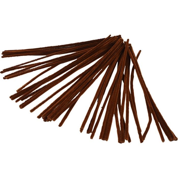 Ciniglia, L: 30 cm, spess. 6 mm, marrone, 50 pz/ 1 conf.