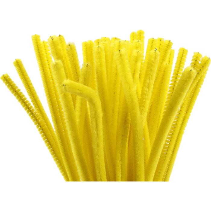 Ciniglia, L: 30 cm, spess. 6 mm, giallo, 50 pz/ 1 conf.