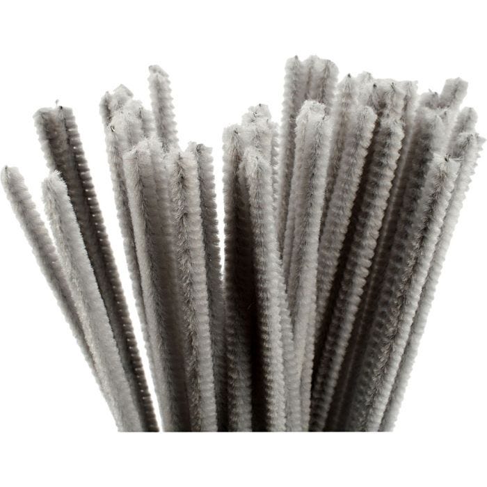 Ciniglia, L: 30 cm, spess. 6 mm, grigio, 50 pz/ 1 conf.