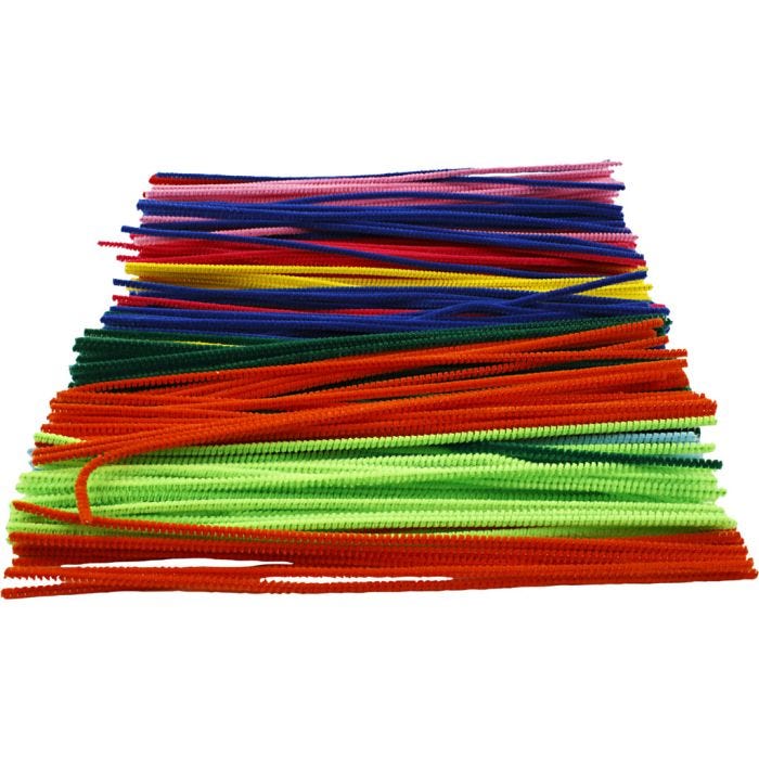 Ciniglia, L: 30 cm, spess. 4 mm, colori asst., 300 asst./ 1 conf.