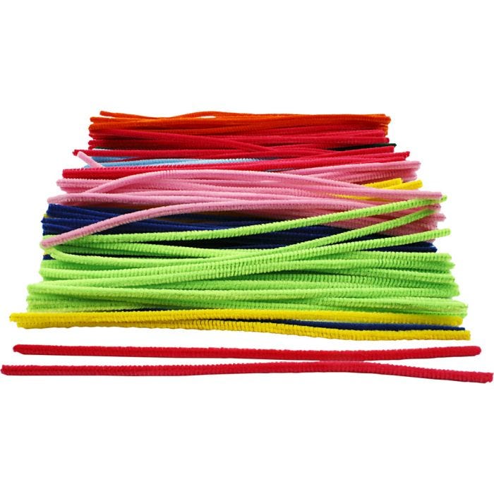 Ciniglia, L: 30 cm, spess. 6 mm, colori asst., 200 asst./ 1 conf.