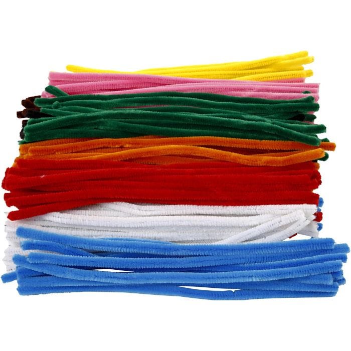 Ciniglia, L: 30 cm, spess. 9 mm, colori asst., 200 asst./ 1 conf.