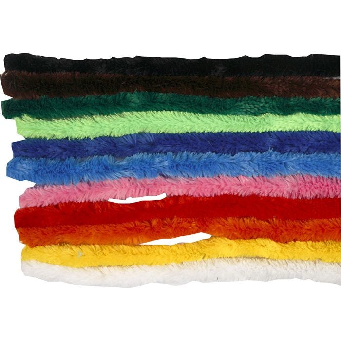 Ciniglia, L: 30 cm, spess. 15 mm, colori asst., 200 asst./ 1 conf.