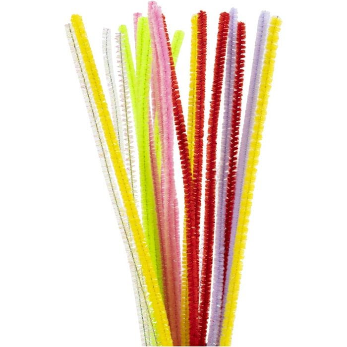 Ciniglia, L: 30 cm, spess. 6 mm, colori primaverili, 24 asst./ 1 conf.