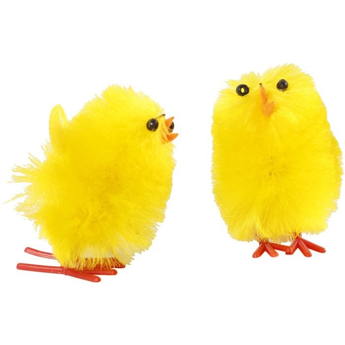 Pulcini di Pasqua, H: 30 mm, giallo, 12 pz/ 1 conf.