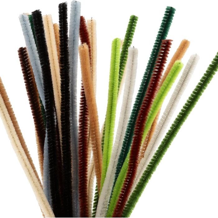 Ciniglia, L: 30 cm, spess. 6 mm, natural, 25 pz/ 1 conf.