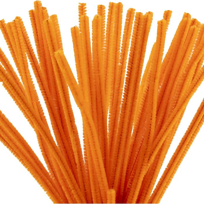 Ciniglia, L: 30 cm, spess. 6 mm, arancio, 50 pz/ 1 conf.