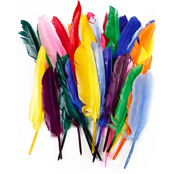 Piume, L: 17-20 cm, 250 pz/ 1 conf.