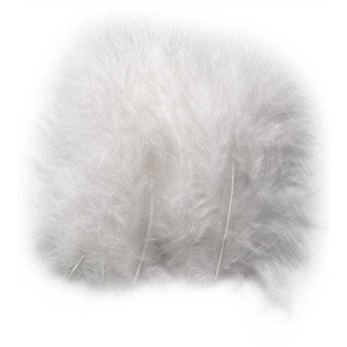 Piume, misura 5-12 cm, bianco, 15 pz/ 1 conf.