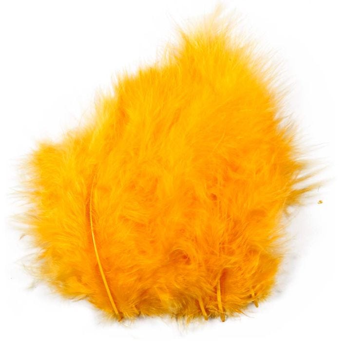 Piume, misura 5-12 cm, giallo, 15 pz/ 1 conf.