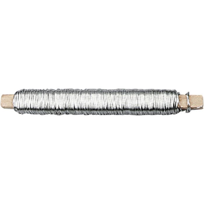 Filo per fiori, spess. 0,6 mm, argento, 10x100 g, 10x50 m/ 1 conf.