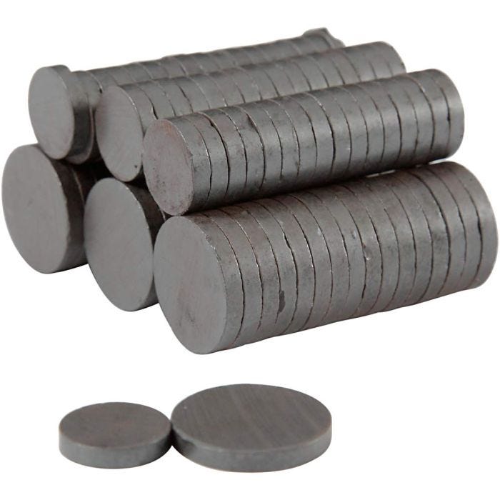 Magneti, diam 14+20 mm, spess. 3 mm, 2x250 pz/ 1 conf.
