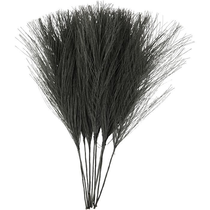 Piume artificiali, 15 cm, 8 cm, nero, 10pz/ 1 conf.