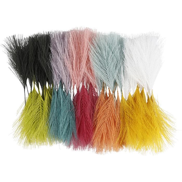 Piume artificiali, L: 15 cm, L: 8 cm, 100 pz/ 1 conf.