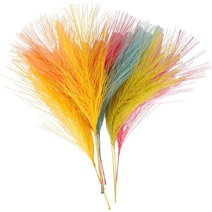 Piume artificiali, L: 15 cm, L: 8 cm, colori asst., 10 pz/ 1 conf.