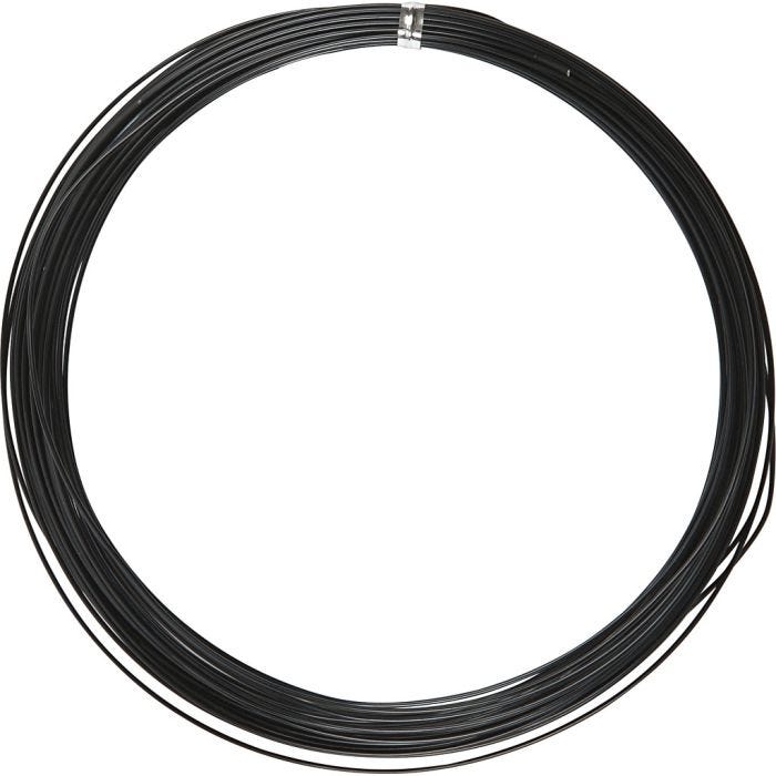 Filo di alluminio, rotondo, spess. 1 mm, nero, 16 m/ 1 rot.