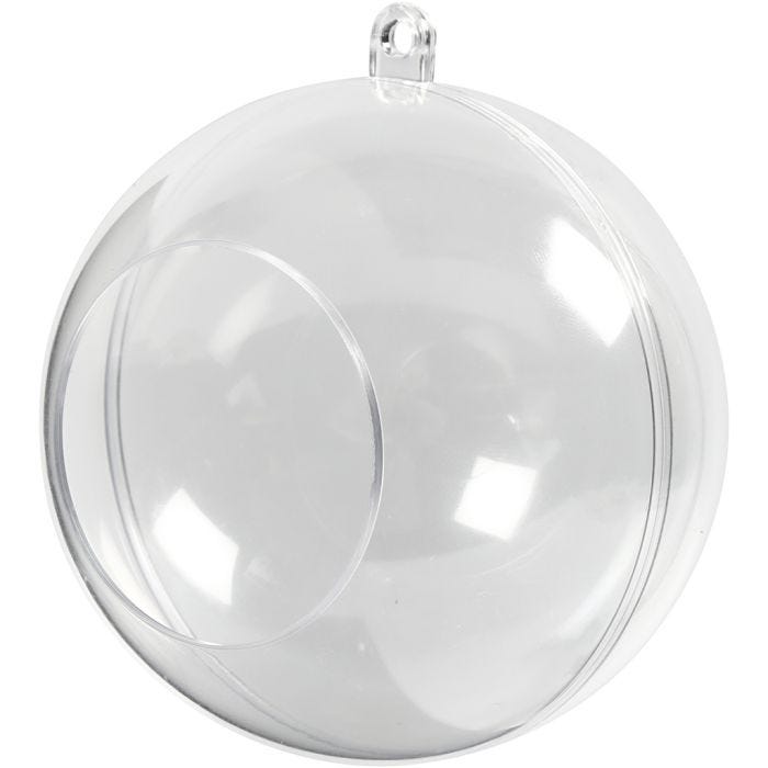 Sfera con apertura, diam 8 cm, misura buco 4,5 cm, 5 pz/ 1 conf.