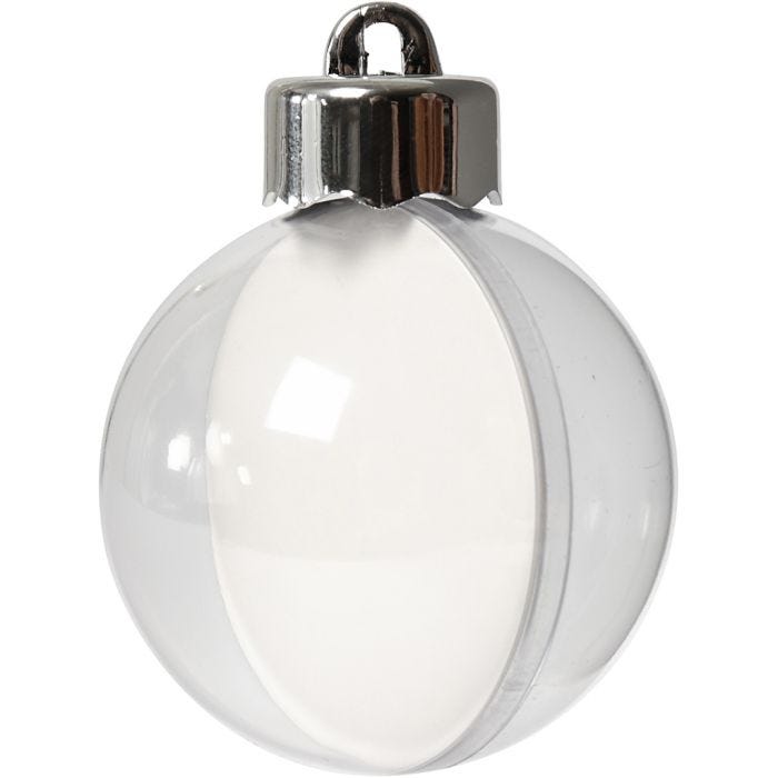 Pallina da decorare, diam 5 cm, transparent, 10 pz/ 1 conf.
