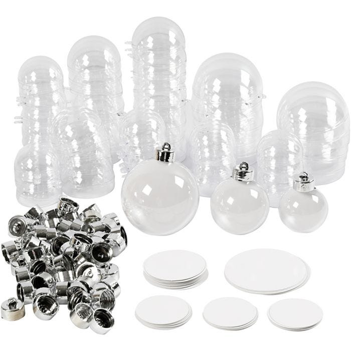 Pallina da decorare, diam 5+6+8 cm, 60 pz/ 1 conf.