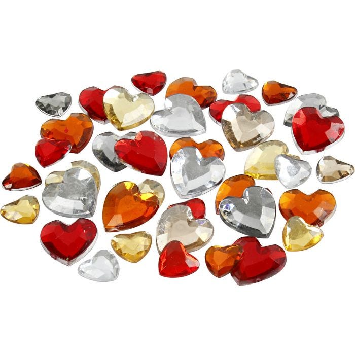 Strass, misura 6+10+14 mm, armonia rosso, 252 pz/ 1 conf.
