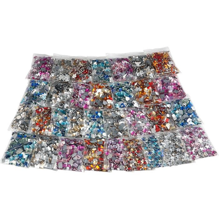 Strass, 6-16 mm, colori asst., 32 conf./ 1 conf.