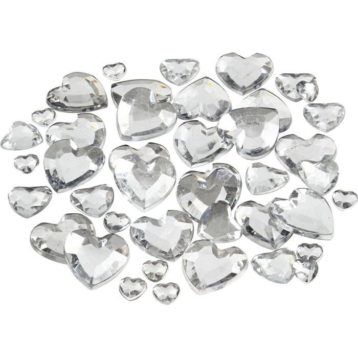 Strass, misura 6+10+14 mm, argento, 252 pz/ 1 conf.