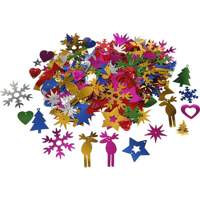 Lustrini, misura 8-50 mm, colori forti, 400 g/ 1 conf.