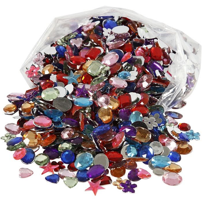 Strass, misura 5-15 mm, 1600 pz/ 1 conf.