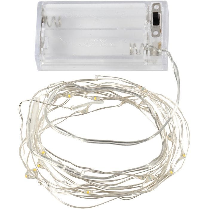 Filo di lucine LED, L: 3,15 M, argento, 1 pz